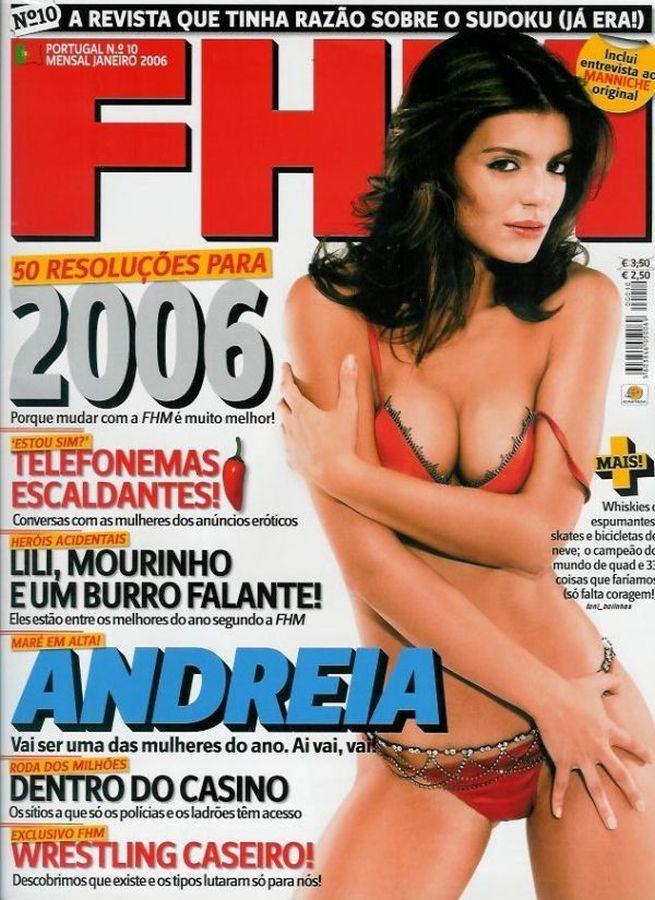 FHM PORTUGAL magazine side cover  January 2006