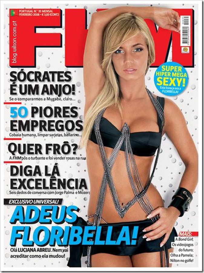 FHM PORTUGAL magazine side cover  February 2008
