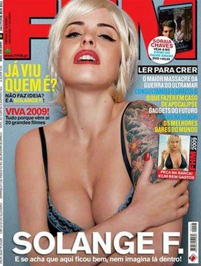 FHM PORTUGAL magazine side cover  January 2009