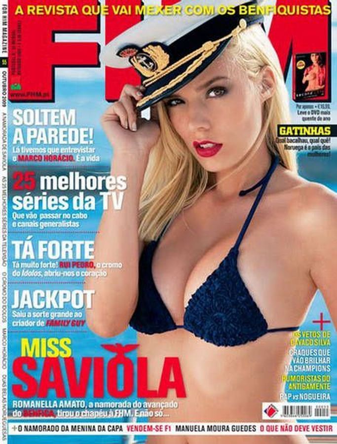 FHM PORTUGAL magazine side cover  October 2009
