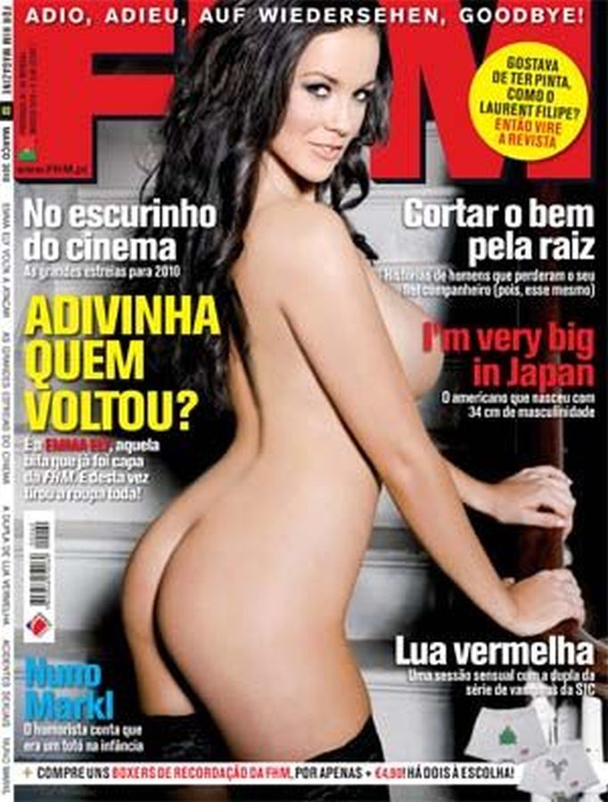 FHM PORTUGAL magazine side cover  March 2010