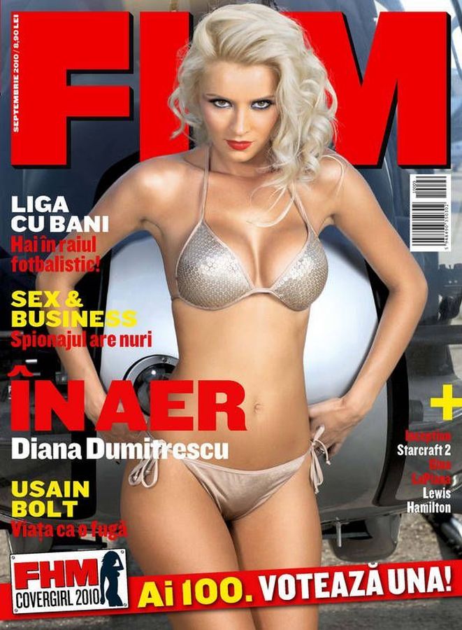 FHM ROMANIA magazine side cover  September 2010