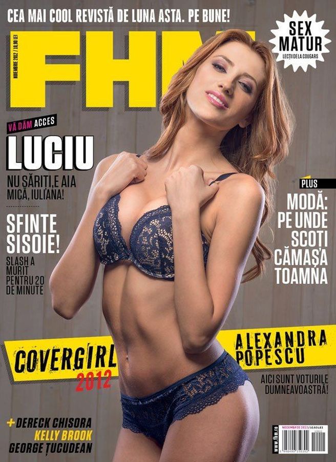 FHM ROMANIA magazine side cover  November 2012