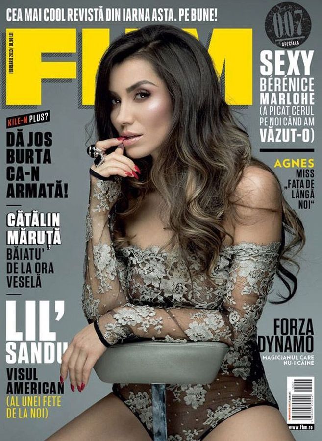 FHM ROMANIA magazine side cover  February 2013