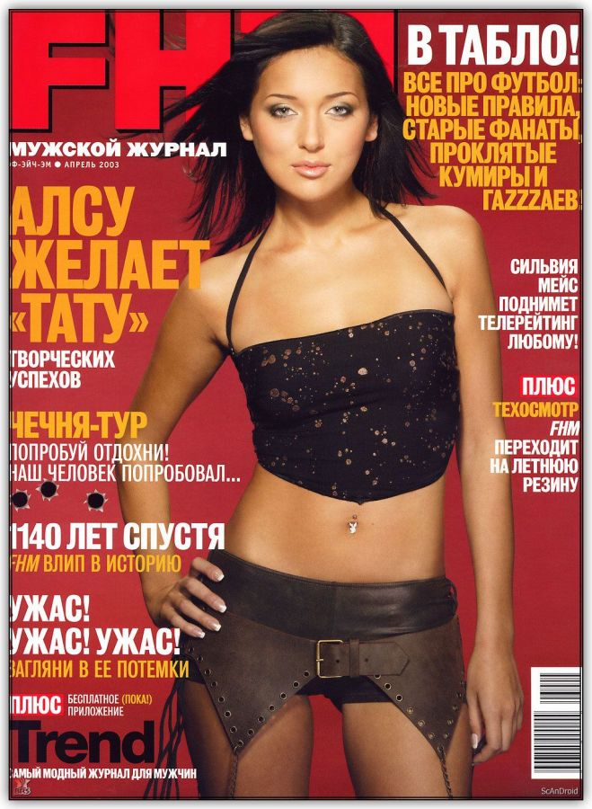 FHM RUSSIA magazine side cover  April 2003