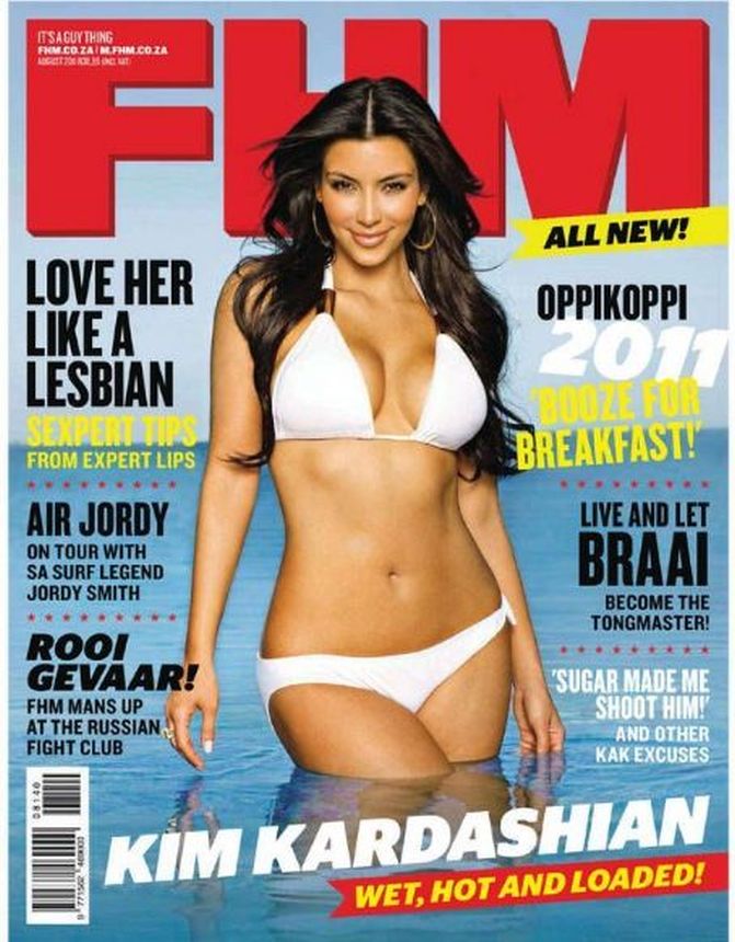 FHM SOUTH AFRICA magazine side cover  August 2011