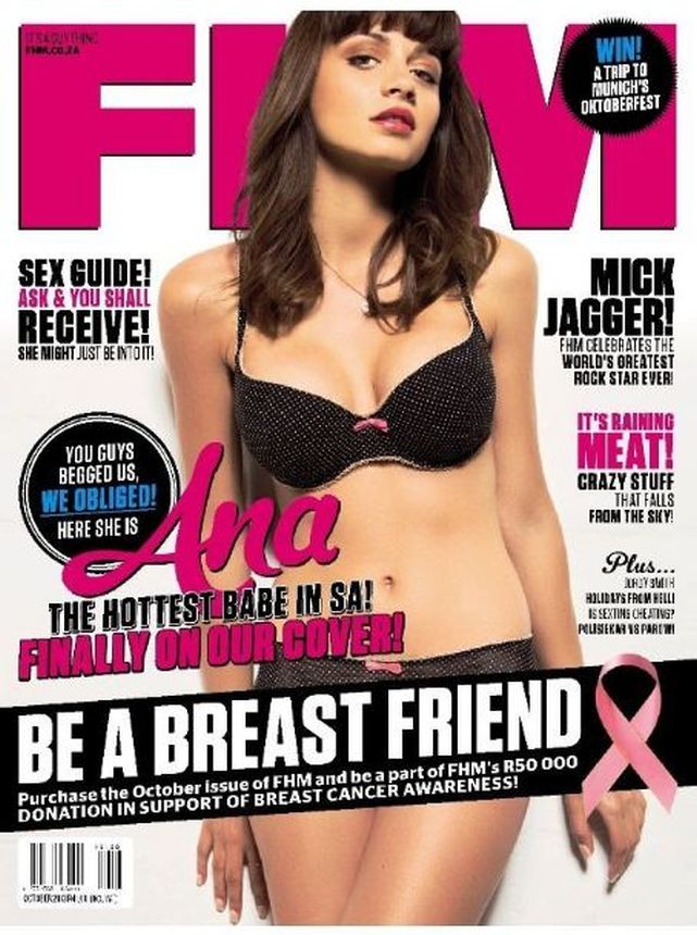 FHM SOUTH AFRICA magazine side cover  October 2013