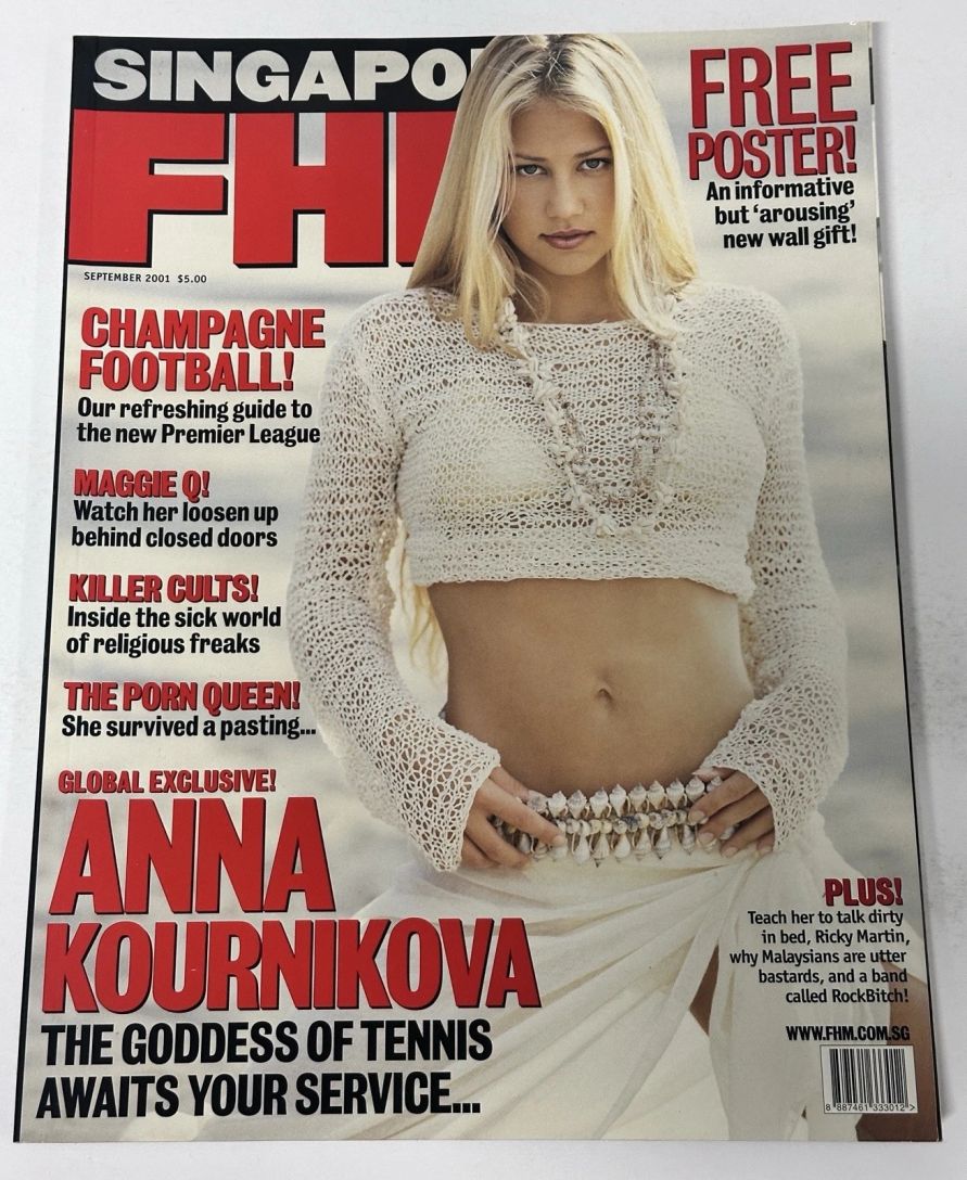 FHM SINGAPORE magazine side cover  September 2001