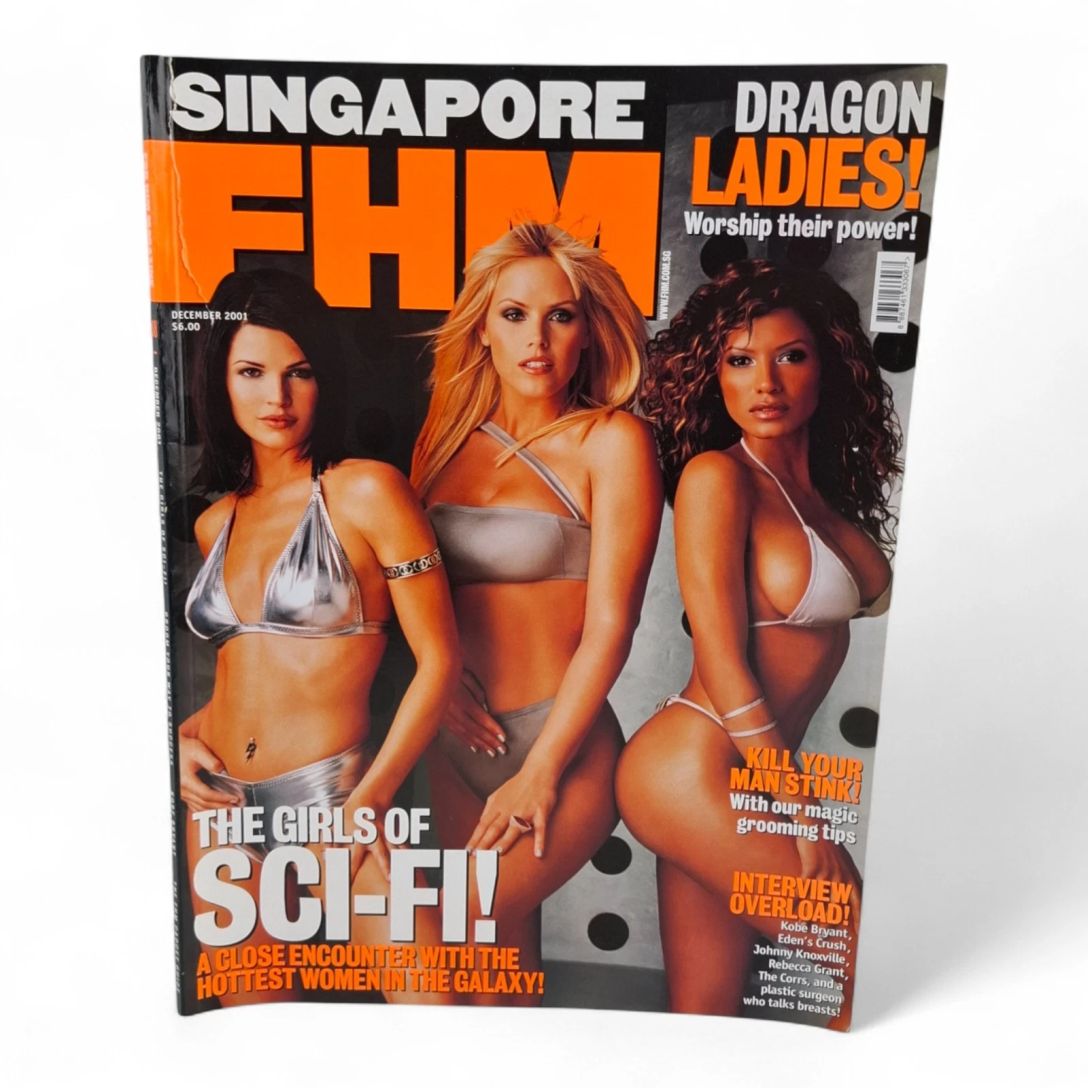 FHM SINGAPORE magazine side cover  December 2001