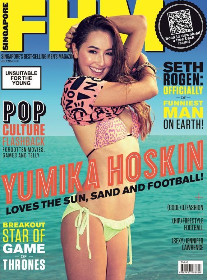 FHM SINGAPORE magazine side cover  July 2014