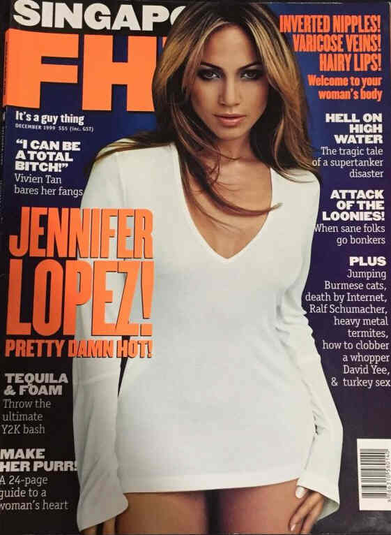 FHM SINGAPORE magazine side cover  December 1999