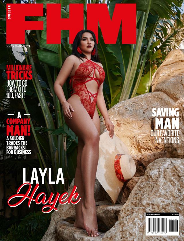FHM SWEDEN magazine side cover  February 2021