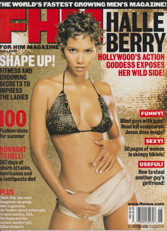 FHM USA magazine side cover Issue 12  June 2001