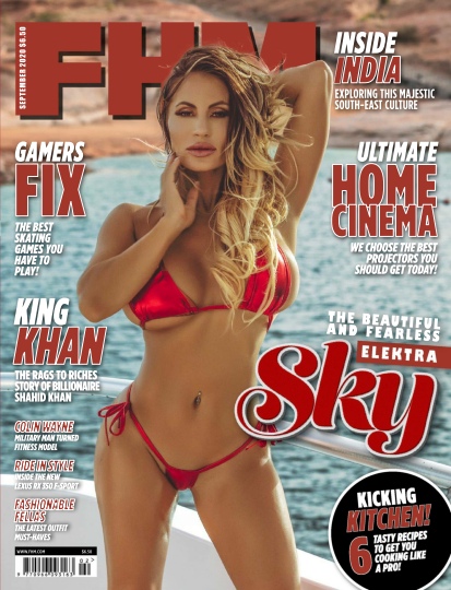 FHM USA magazine side cover  September 2020