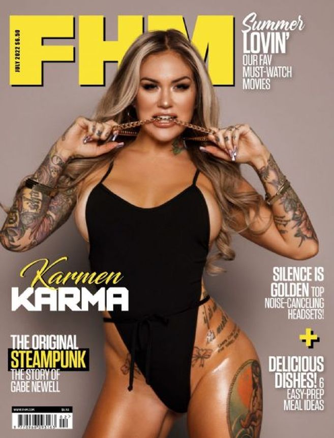 FHM USA magazine side cover  July 2022