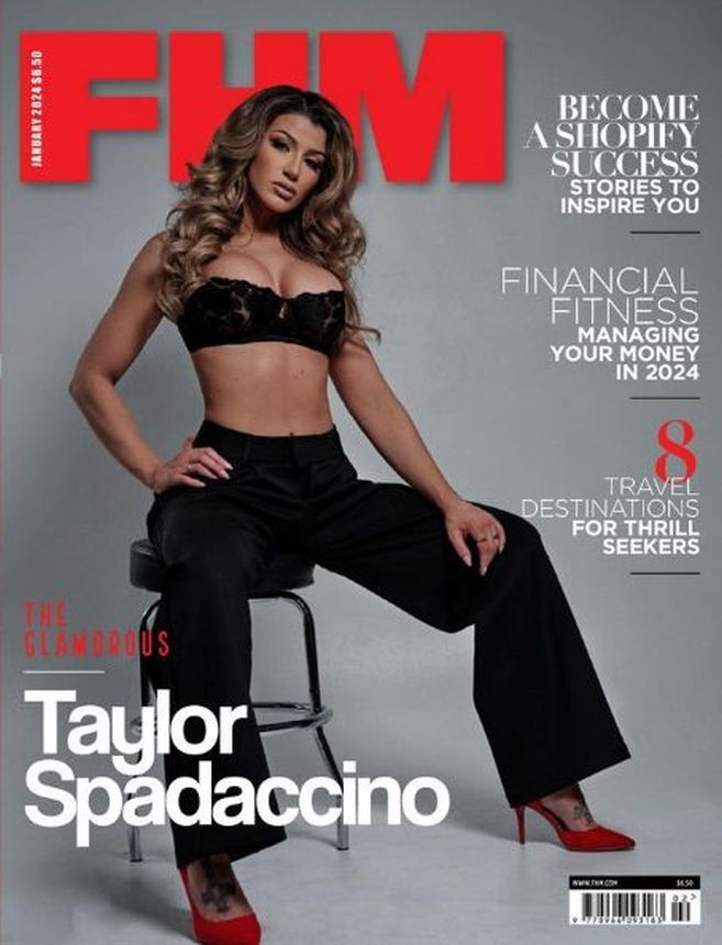 FHM USA magazine side cover  January 2024