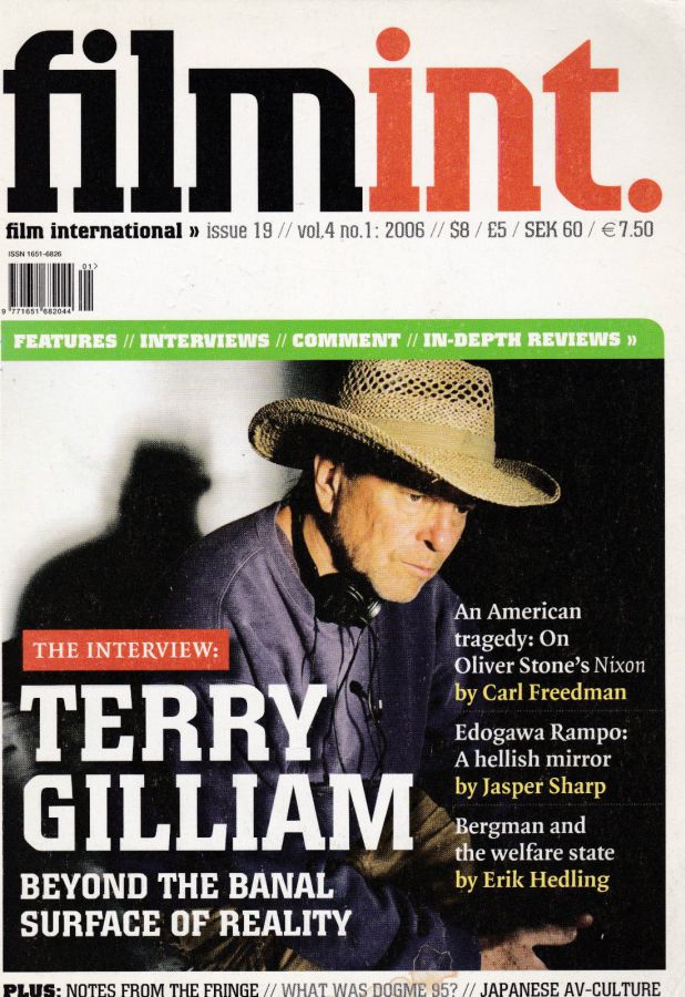 FILM INTERNATIONAL (Sweden) magazine side cover Issue 19 January/February 2006