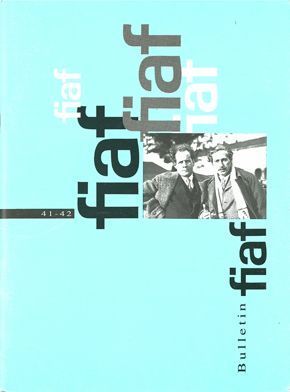 FIAF BULLETIN magazine side cover Issue 41/42  1991