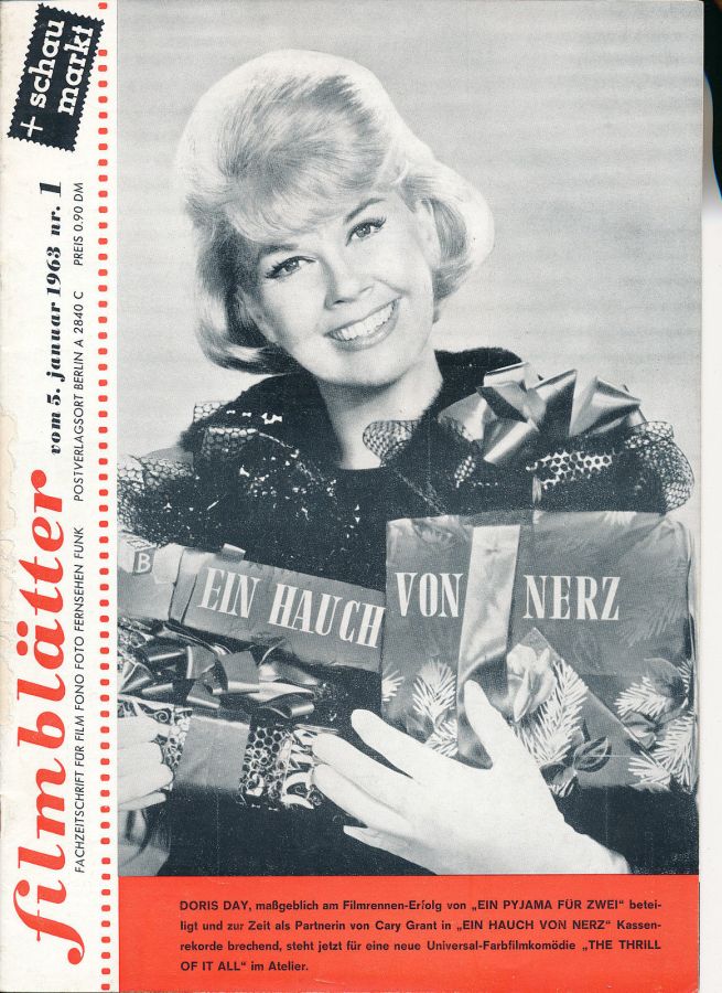 FILMBLATTER magazine side cover Issue 1 5 January 1963