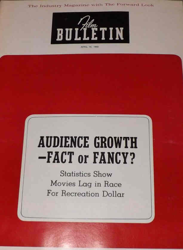 FILM BULLETIN magazine side cover 15 April 1968