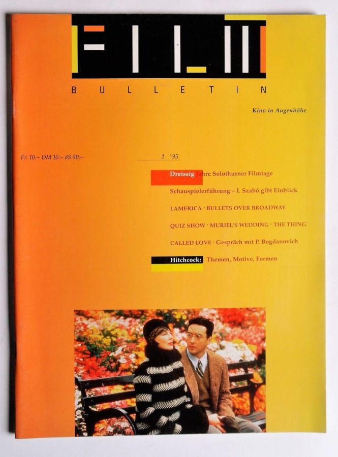 FILMBULLETIN magazine side cover  January 1995