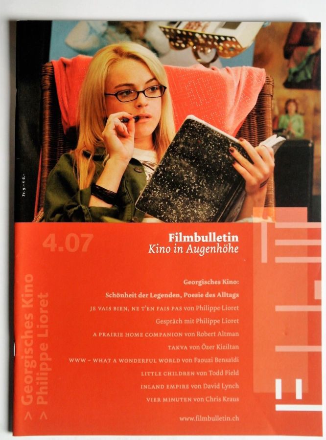 FILMBULLETIN magazine side cover Issue 281  April 2007