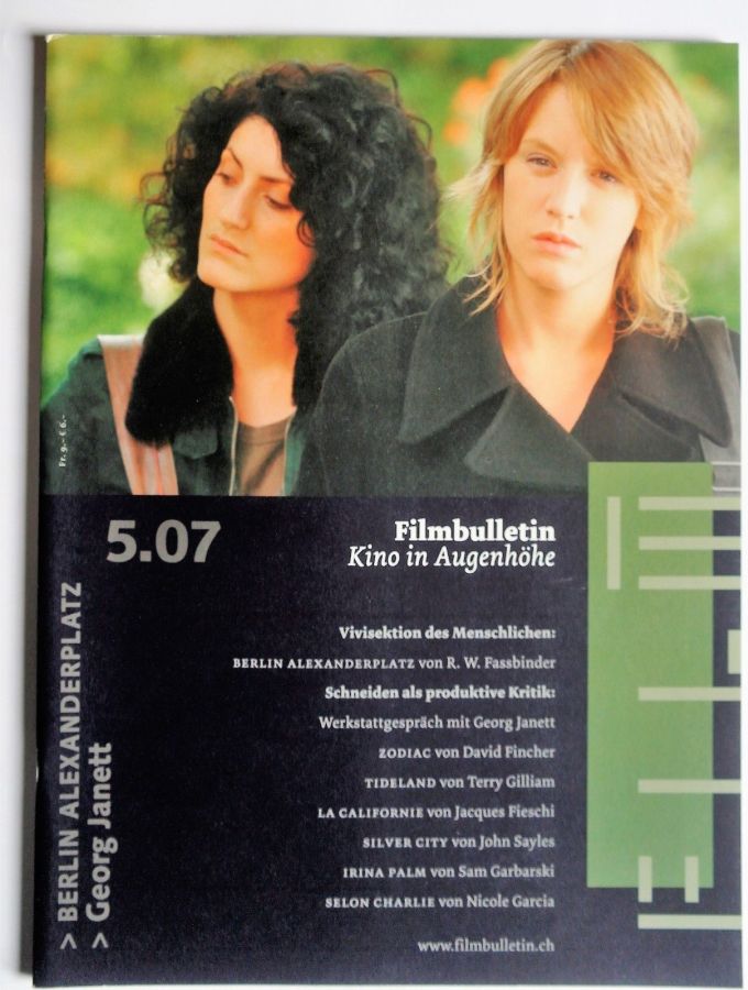 FILMBULLETIN magazine side cover Issue 282  May 2007