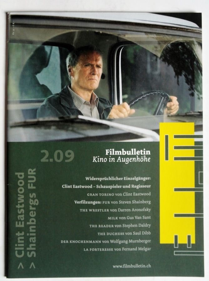 FILMBULLETIN magazine side cover Issue 297  February 2009