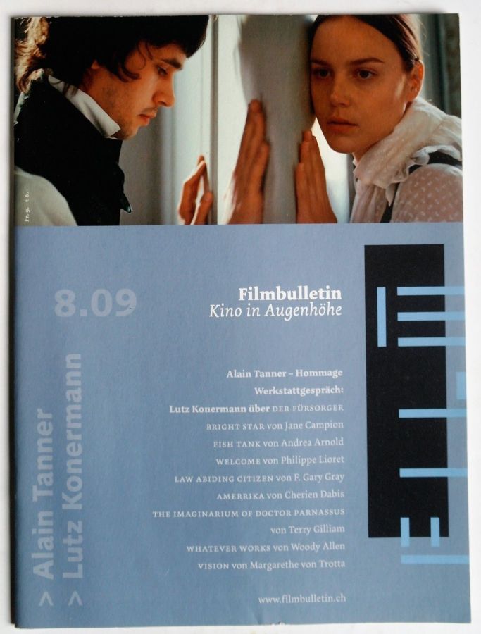 FILMBULLETIN magazine side cover Issue 303  August 2009