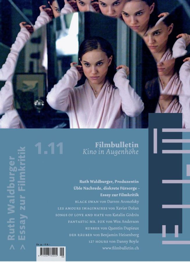 FILMBULLETIN magazine side cover  January 2011
