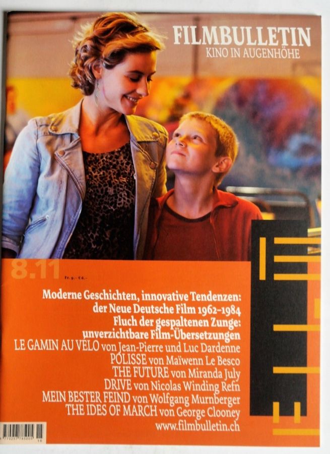 FILMBULLETIN magazine side cover  August 2011