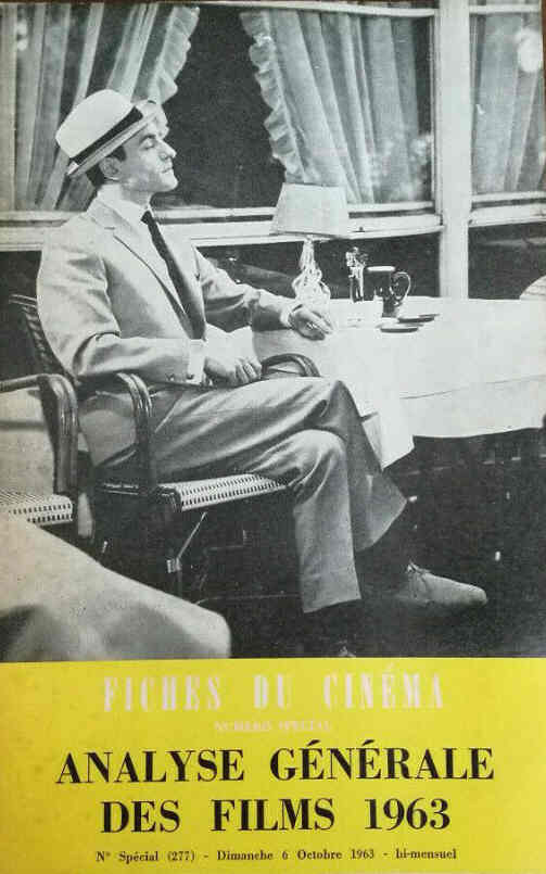 FICHES DU CINEMA | LES magazine side cover Issue 277 6 October 1963