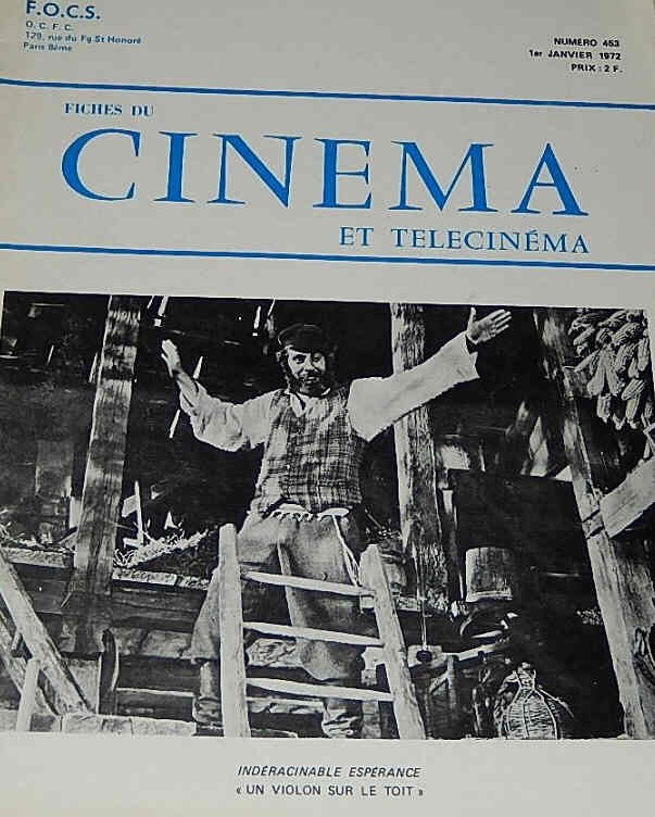 FICHES DU CINEMA | LES magazine side cover Issue 453 1 January 1972