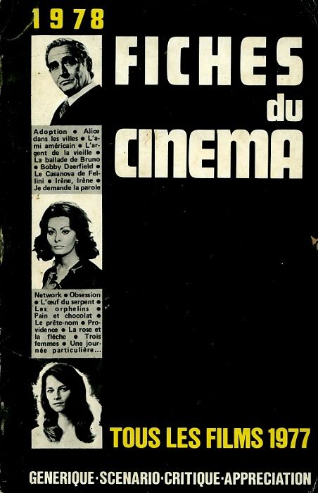 FICHES DU CINEMA | LES magazine side cover  Annual 1978 December 1977