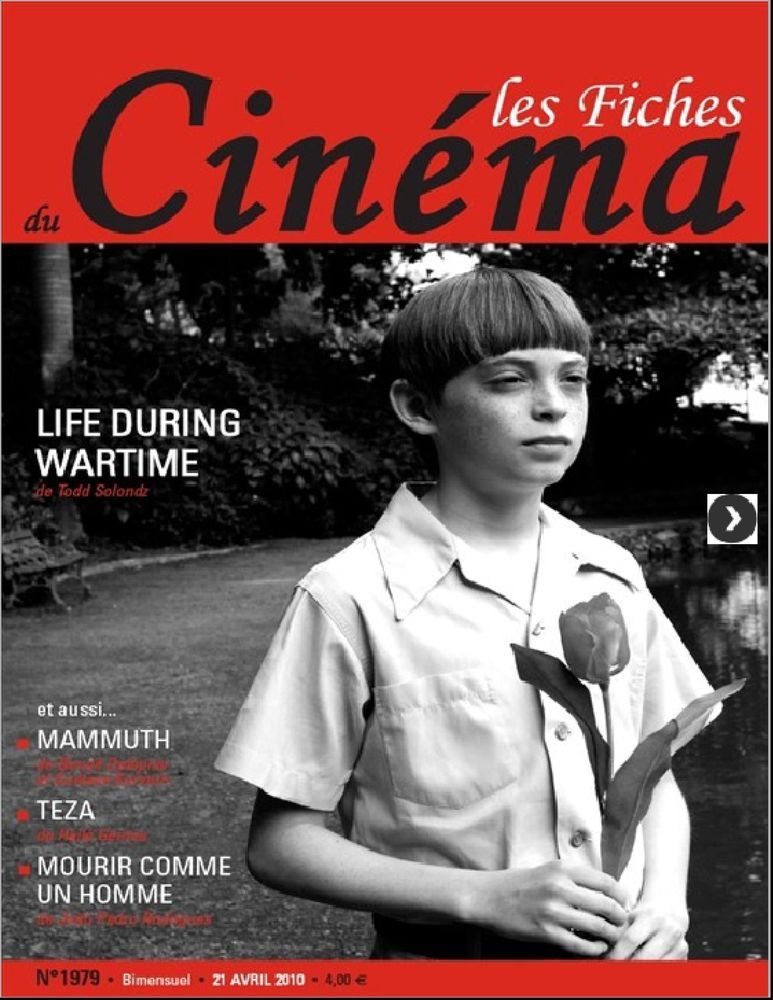 FICHES DU CINEMA | LES magazine side cover Issue 1979 21/28 April 2010