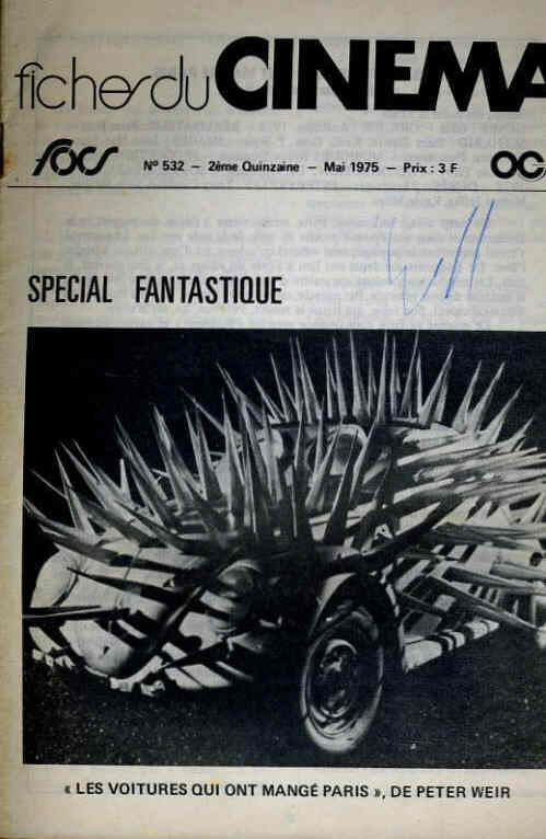 FICHES DU CINEMA | LES magazine side cover Issue 532 May 1975