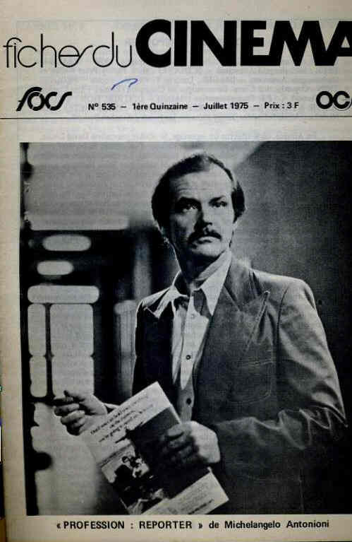 FICHES DU CINEMA | LES magazine side cover Issue 535 July 1975