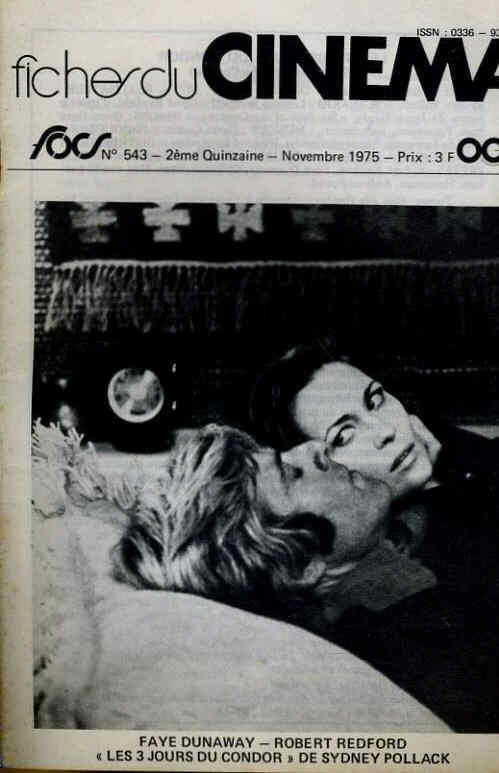 FICHES DU CINEMA | LES magazine side cover Issue 543 November 1975