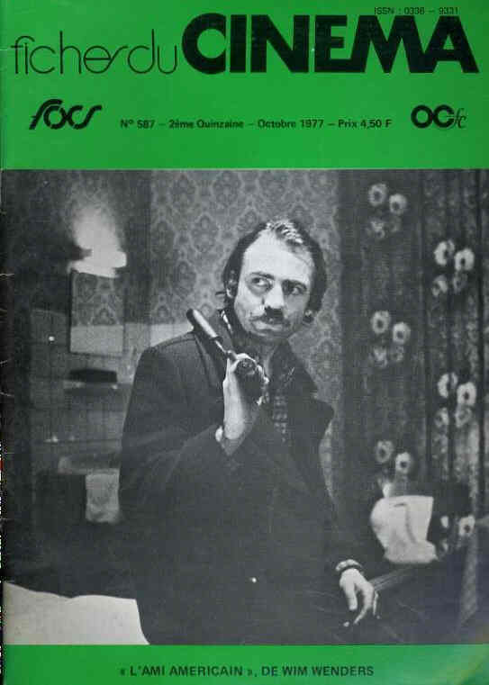 FICHES DU CINEMA | LES magazine side cover Issue 587 October 1977