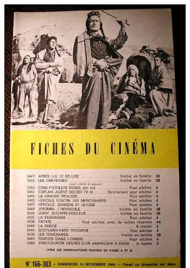 FICHES DU CINEMA | LES magazine side cover Issue 303 15 November 1964