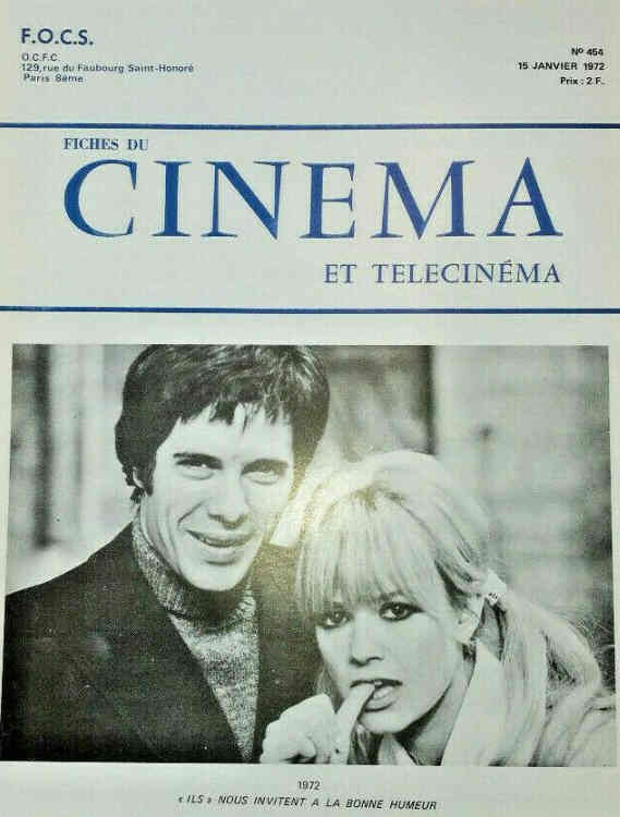 FICHES DU CINEMA | LES magazine side cover Issue 454 15 January 1972