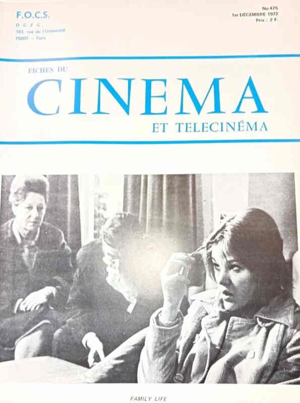 FICHES DU CINEMA | LES magazine side cover Issue 475 1 December 1972