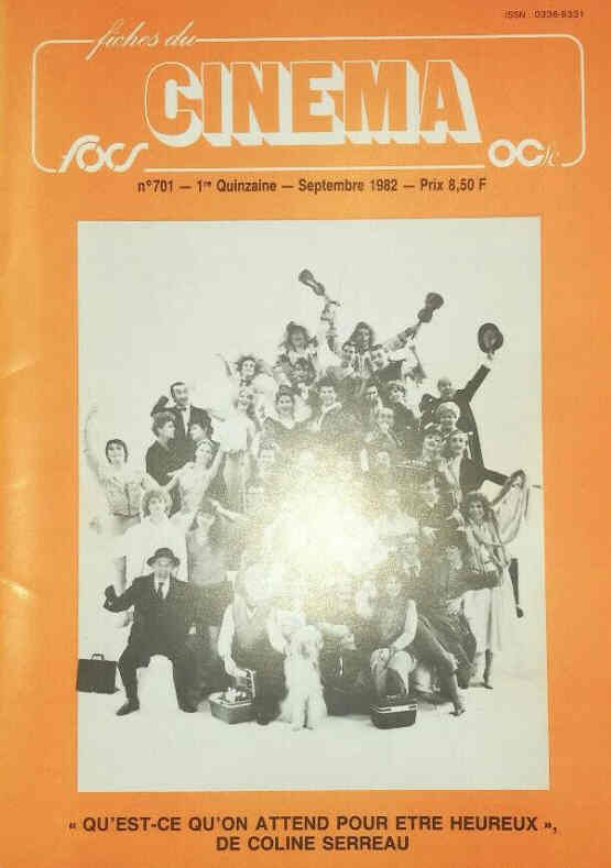 FICHES DU CINEMA | LES magazine side cover Issue 701  September 1982