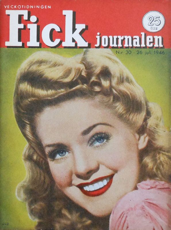 FICK JOURNALEN magazine side cover Issue 30 26 July 1946