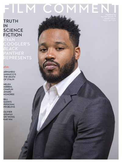 FILM COMMENT magazine side cover  March/April 2018
