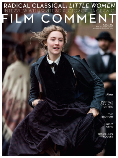FILM COMMENT magazine side cover  November/December 2019