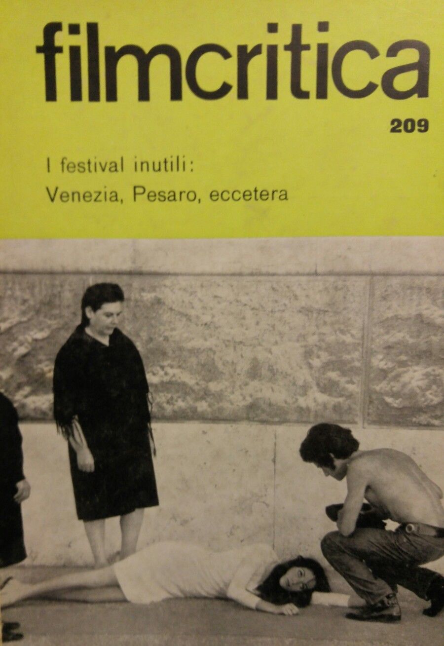 FILMCRITICA magazine side cover Issue 209  September 1970