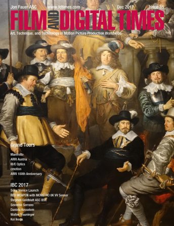FILM AND DIGITAL TIMES magazine side cover Issue 85  December 2017