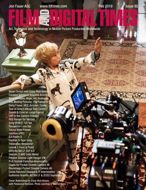 FILM AND DIGITAL TIMES magazine side cover Issue 92  February 2019