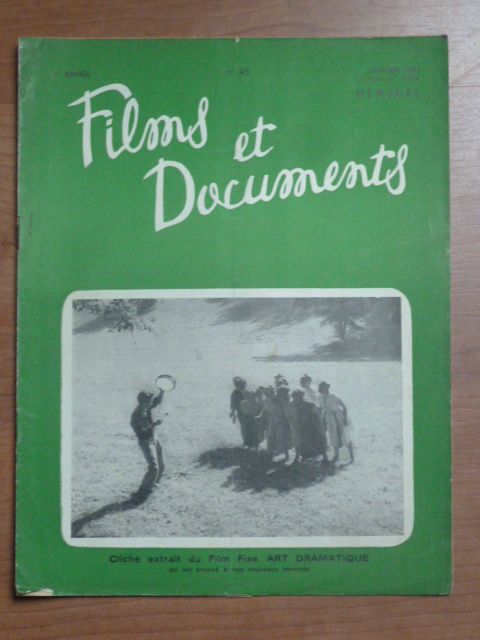 FILMS ET DOCUMENTS magazine side cover Issue 45  1951